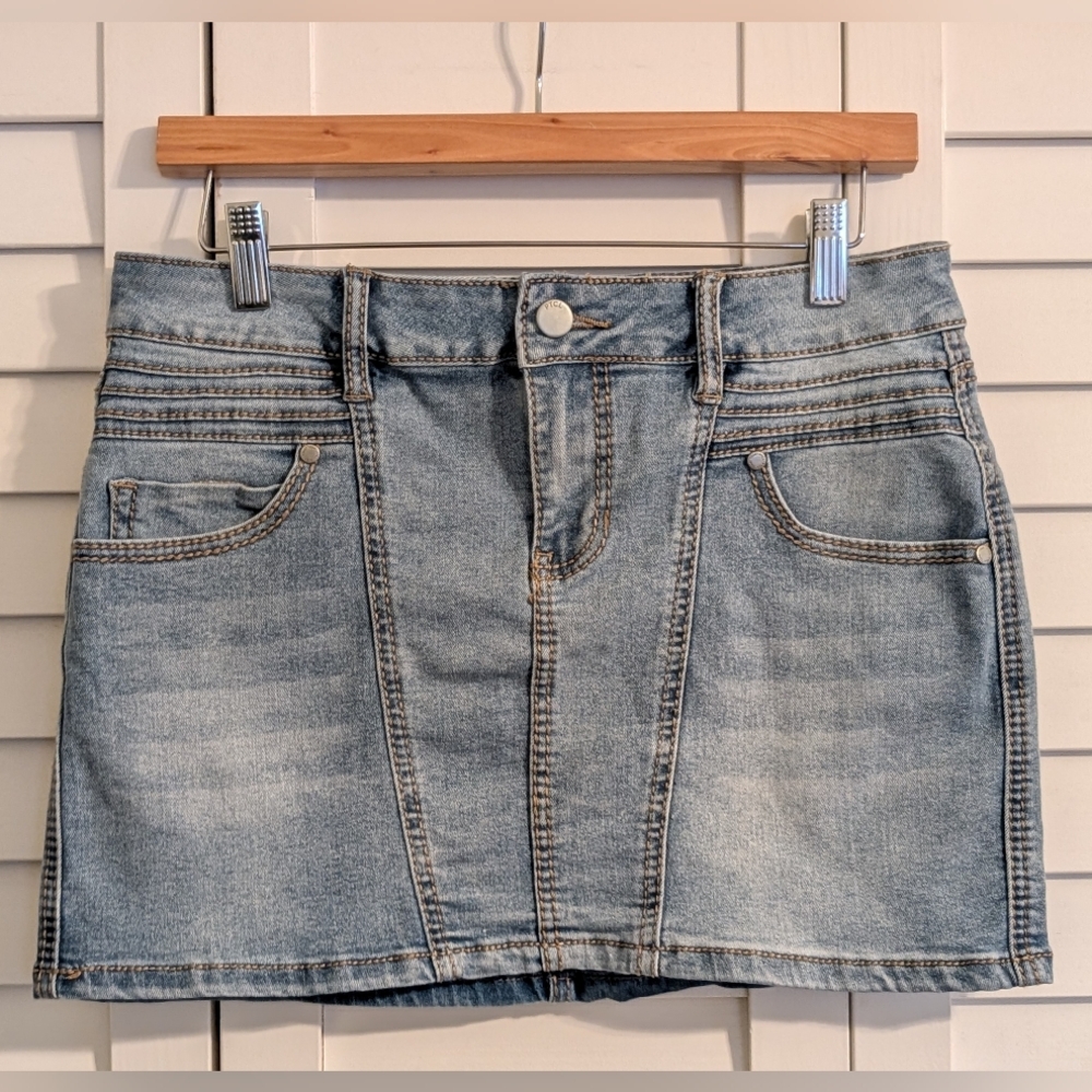 PTCL Ethical Clothing Light Blue Denim Mini Skirt